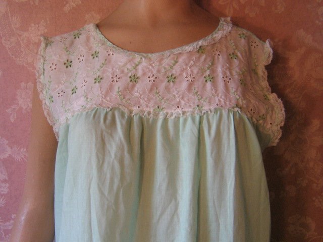 Eyelet is feminine and beautiful and a pretty touch to any nightgown, 